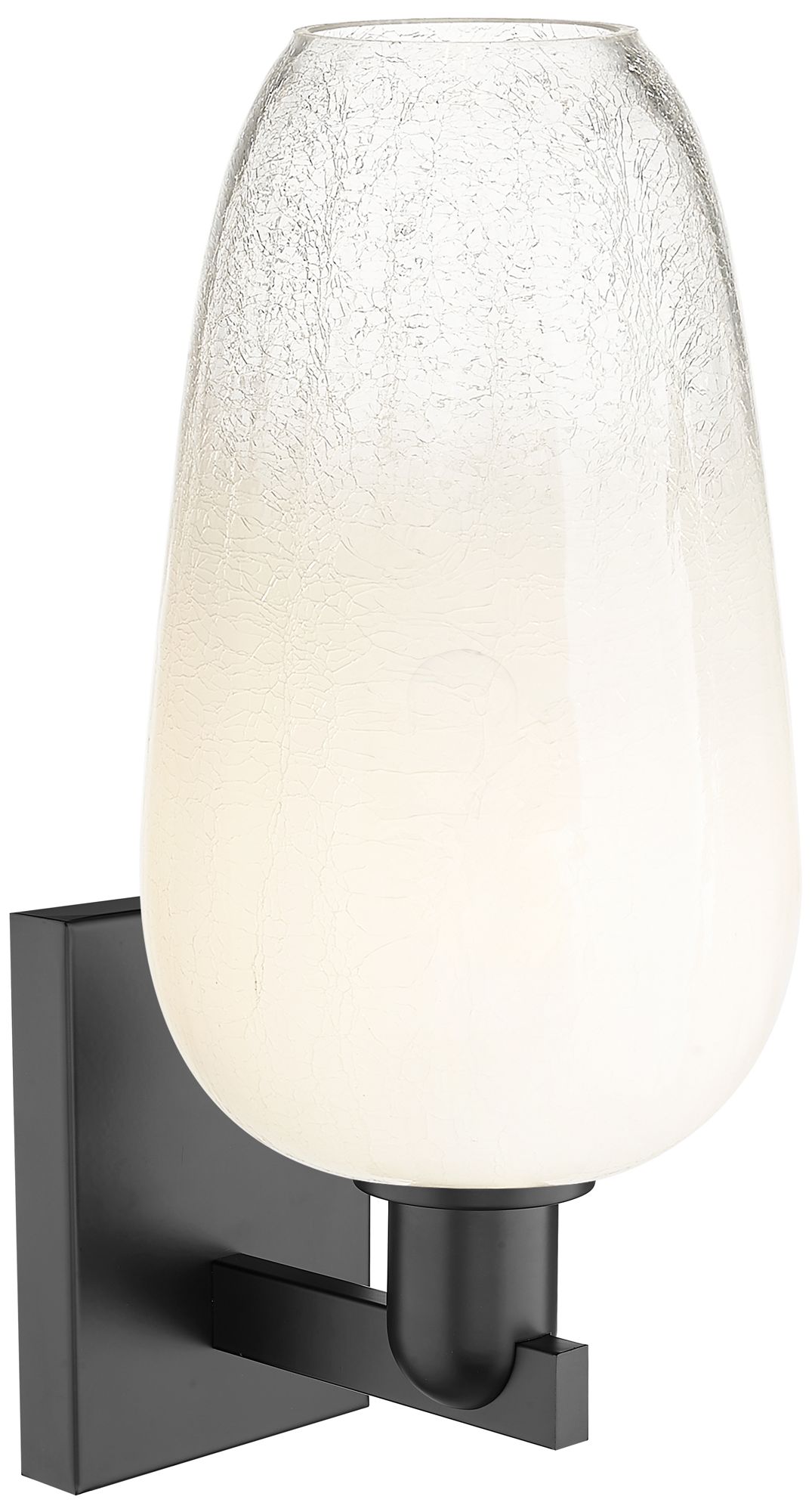 Image 2 Brookhaven Flute 11" High Matte Black Wall Sconce With Opal Shade more views