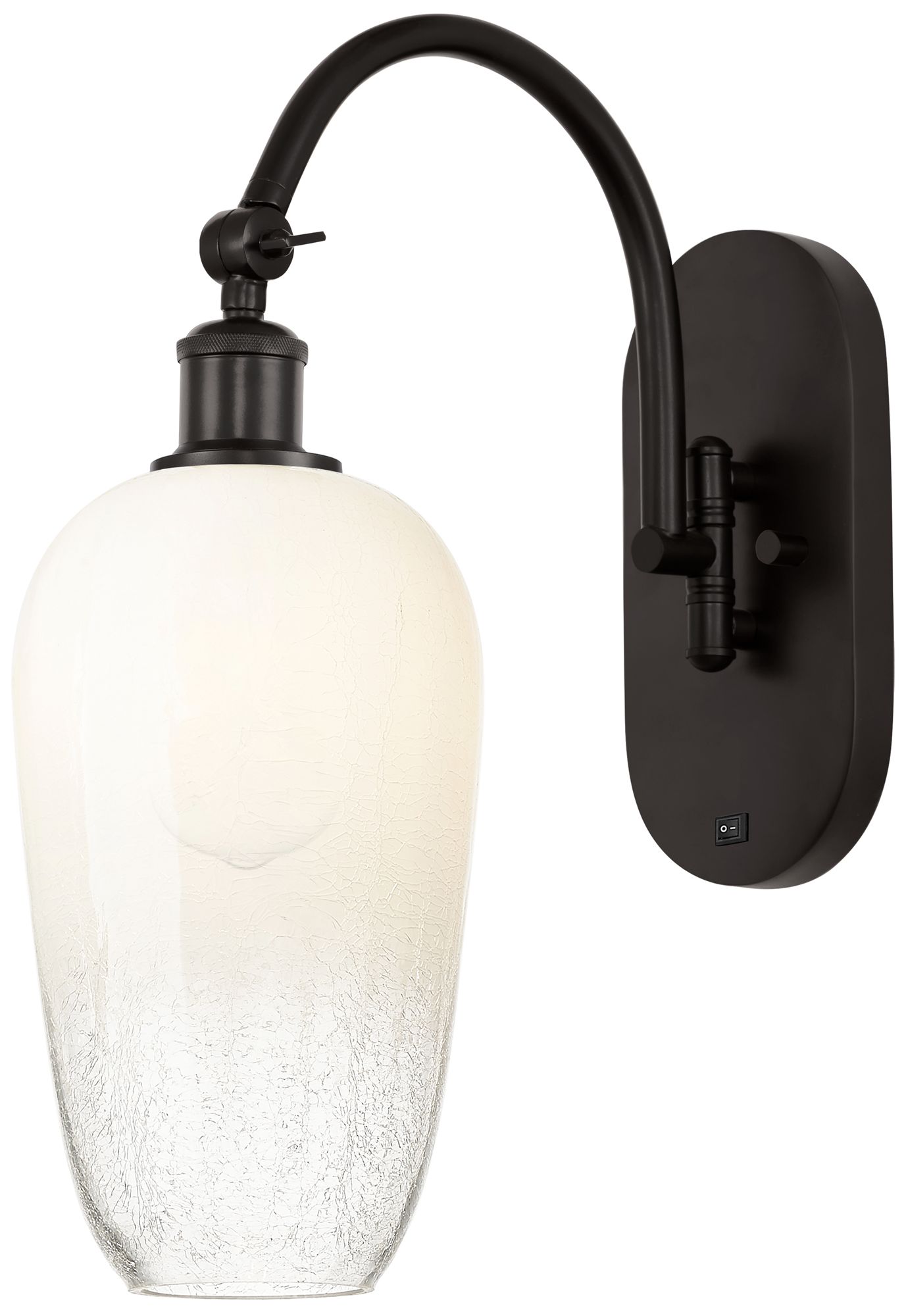 Brookhaven Flute 19" High Oil Rubbed Bronze Swiveling Sconce w/ Opal Shade