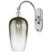 Brookhaven Flute 19" High Polished Chrome Swiveling Sconce w/ Slate Shade