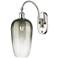 Brookhaven Flute 19" High Polished Nickel Swiveling Sconce w/ Slate Shade