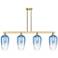 Brookhaven Flute 48"W 4-Lt Champagne Stem Island-Lt w/ Clear Shade