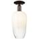 Brookhaven Flute 7"W Oil Rubbed Bronze Semi-Flush Mount With Opal Shade