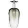 Brookhaven Flute 7"W Polished Chrome Semi-Flush Mount With Slate Shade