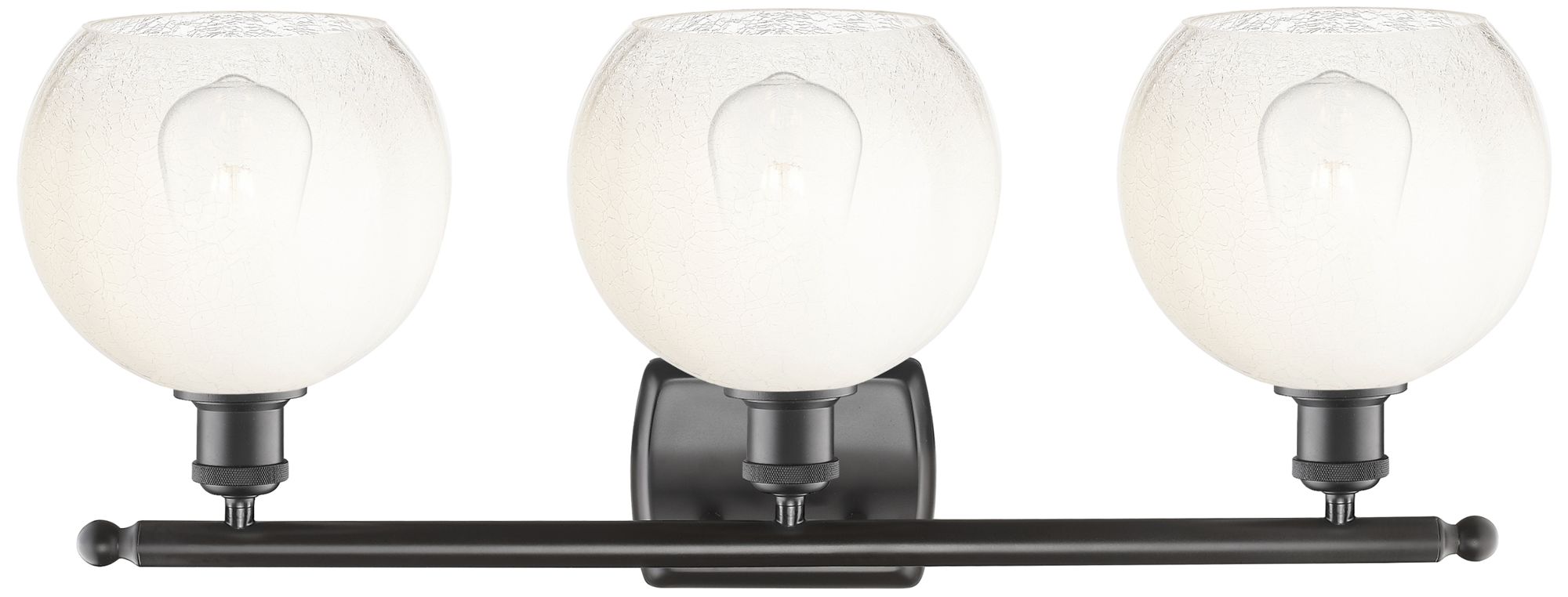 Image 2 Brookhaven Globe 11"H 3-Light Bronze Bath Vanity Light w/ Opal Shade more views