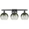 Brookhaven Globe 11"H 3-Light Bronze Bath Vanity Light w/ Slate Shade