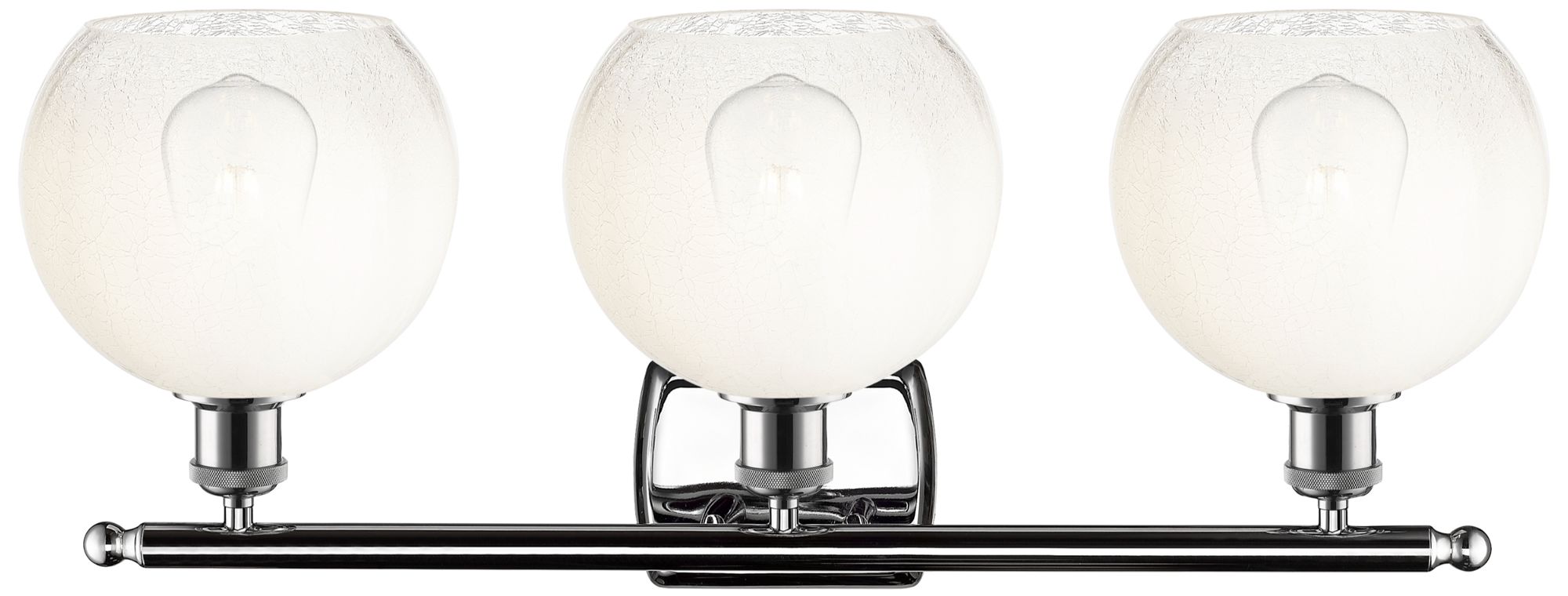 Image 2 Brookhaven Globe 11"H 3-Light Polished Chrome Vanity Light w/ Opal Shade more views