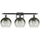 Brookhaven Globe 11"H 3-Light Polished Chrome Vanity Light w/ Slate Shade