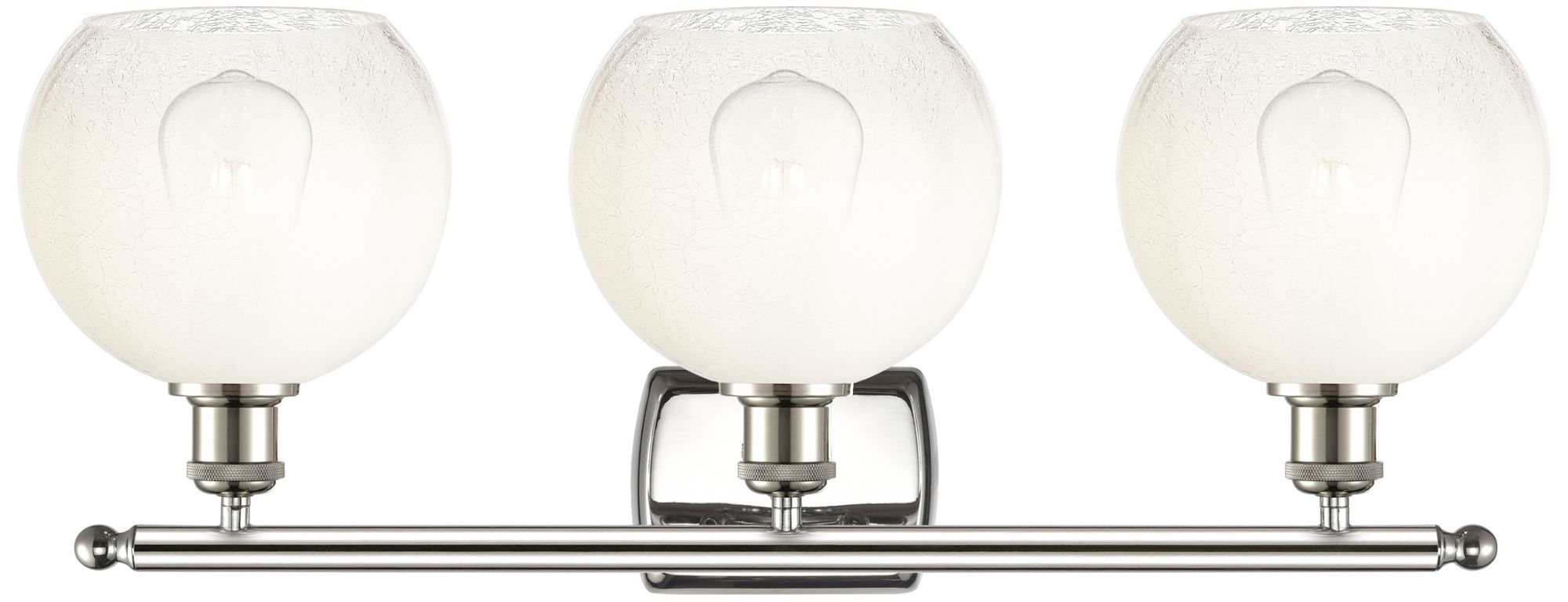 Image 2 Brookhaven Globe 11"H 3-Light Polished Nickel Vanity Light w/ Opal Shade more views