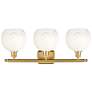 2_Brookhaven Globe 11"H 3-Light Satin Gold Bath Vanity Light w/ Opal Shade more views