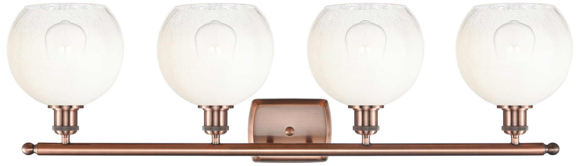 Image 2 Brookhaven Globe 11"H 4-Light Antique Copper Vanity Light w/ Opal Shade more views