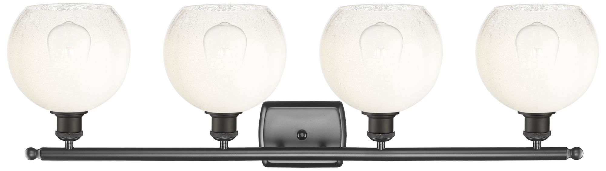 Image 2 Brookhaven Globe 11"H 4-Light Bronze Bath Vanity Light w/ Opal Shade more views