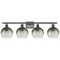 Brookhaven Globe 11"H 4-Light Bronze Bath Vanity Light w/ Slate Shade