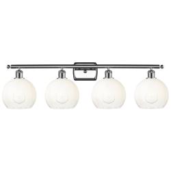 Brookhaven Globe 11"H 4-Light Polished Chrome Vanity Light w/ Opal Shade