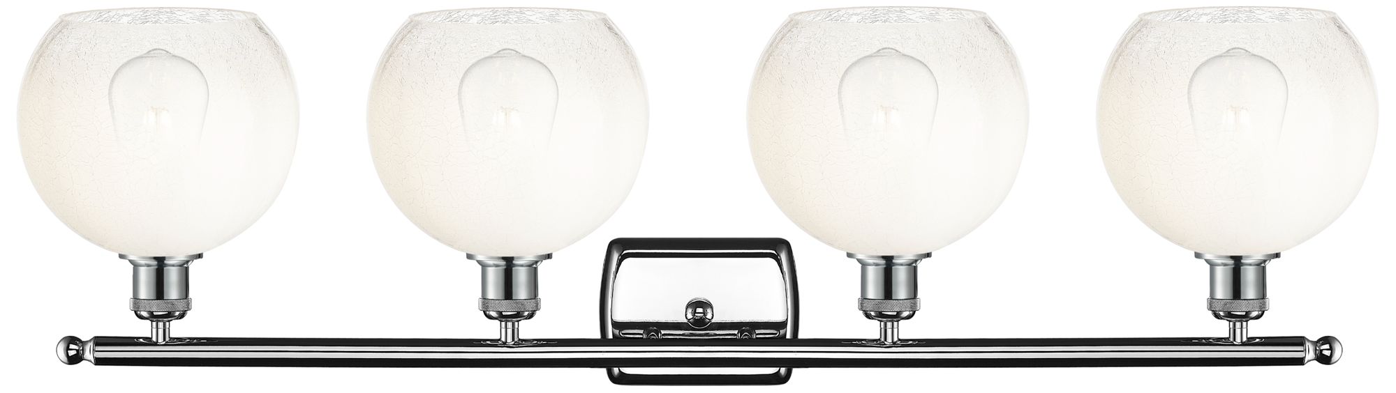Image 2 Brookhaven Globe 11"H 4-Light Polished Chrome Vanity Light w/ Opal Shade more views