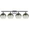 Brookhaven Globe 11"H 4-Light Polished Chrome Vanity Light w/ Slate Shade