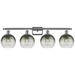 Brookhaven Globe 11"H 4-Light Polished Chrome Vanity Light w/ Slate Shade