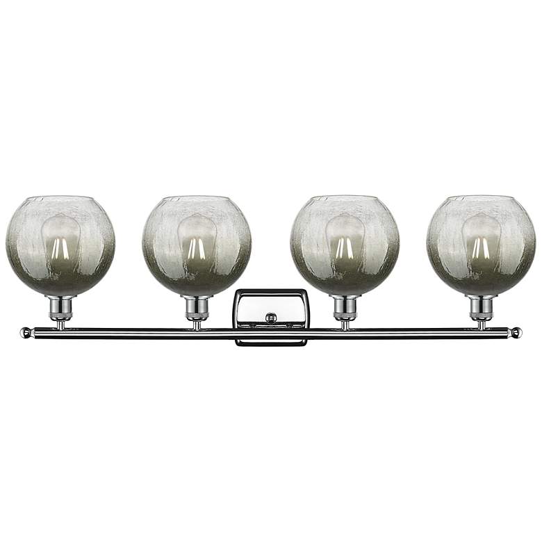 Image 2 Brookhaven Globe 11"H 4-Light Polished Chrome Vanity Light w/ Slate Shade more views