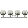 2_Brookhaven Globe 11"H 4-Light Polished Nickel Vanity Light w/ Slate Shade more views