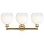 2_Brookhaven Globe 12"H 3-Light Brushed Brass Vanity Light w/ Opal Shade more views