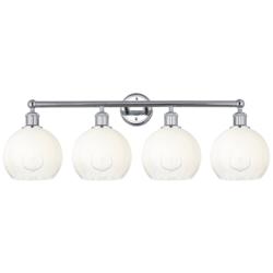 Brookhaven Globe 12"H 4-Light Polished Chrome Vanity Light w/ Opal Shade