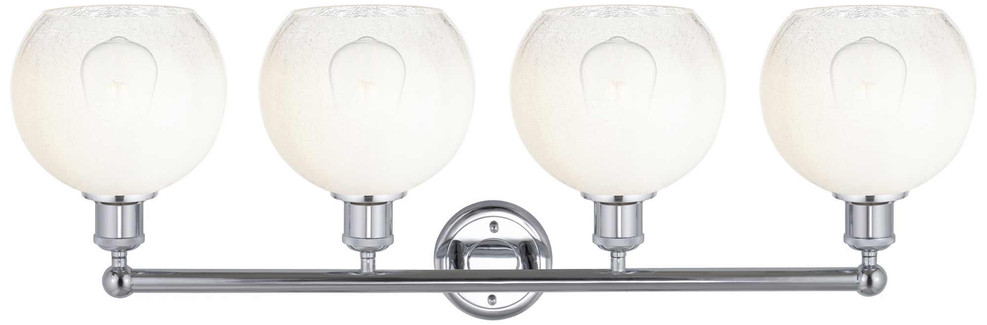 Image 2 Brookhaven Globe 12"H 4-Light Polished Chrome Vanity Light w/ Opal Shade more views