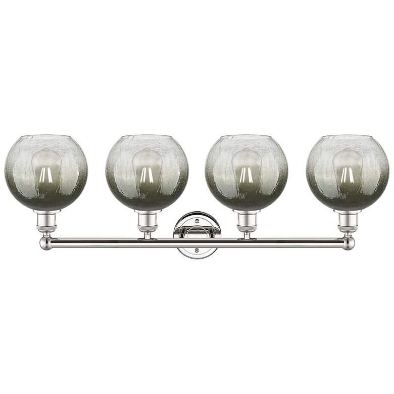 Image 2 Brookhaven Globe 12"H 4-Light Polished Nickel Vanity Light w/ Slate Shade more views