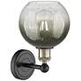 2_Brookhaven Globe 12" High Black Antique Brass Sconce with Slate Shade more views