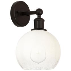 Brookhaven Globe 12" High Oil Rubbed Bronze Sconce with Opal Shade