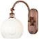 Brookhaven Globe 14" High Antique Copper Swiveling Sconce with Opal Shade