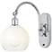Brookhaven Globe 14" High Polished Chrome Swiveling Sconce with Opal Shade