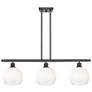 Brookhaven Globe 36"W 3-Light Oil Rubbed Bronze Island Light w/ Opal Shade
