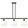 Brookhaven Globe 36"W 3-Light Oil Rubbed Bronze Island Light w/ Opal Shade