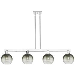 Brookhaven Globe 48"W 4 Light Chrome Stem Island Light With Slate Shade