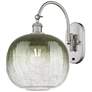 1_Brookhaven Sphere 16"H Brushed Satin Nickel Swiveling Sconce w/ Slate Shade