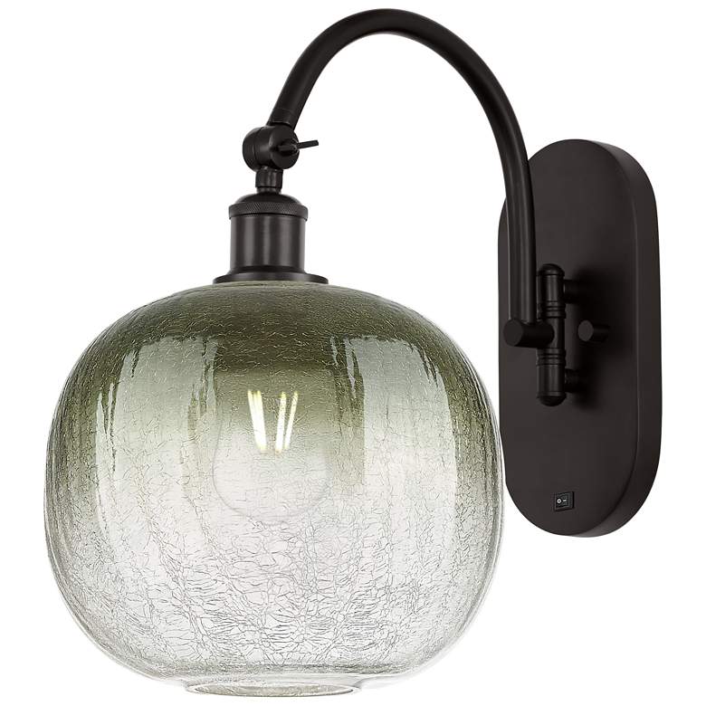 Image 1 Brookhaven Sphere 16"H Oil Rubbed Bronze Swiveling Sconce w/ Slate Shade