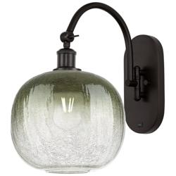 Brookhaven Sphere 16"H Oil Rubbed Bronze Swiveling Sconce w/ Slate Shade