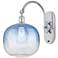 Brookhaven Sphere 16"H Polished Chrome Swiveling Sconce w/ Sapphire Shade