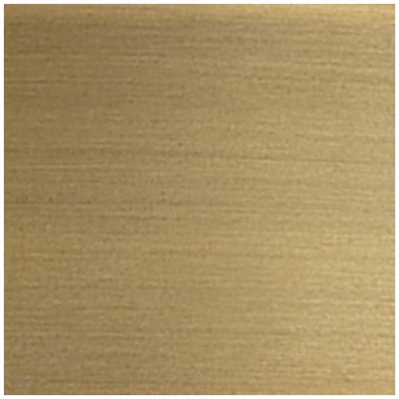 Image 2 Brookhaven Sphere 16" High Brushed Brass Swiveling Sconce with Amber Shade more views