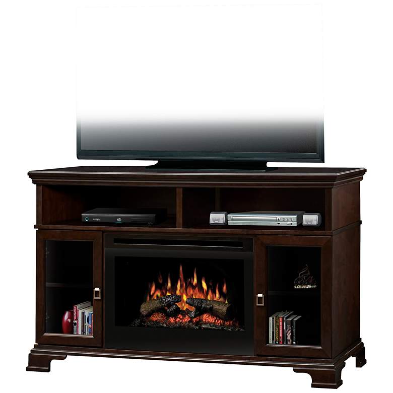Image 1 Brookings Espresso Convertible TV Console Electric Fireplace