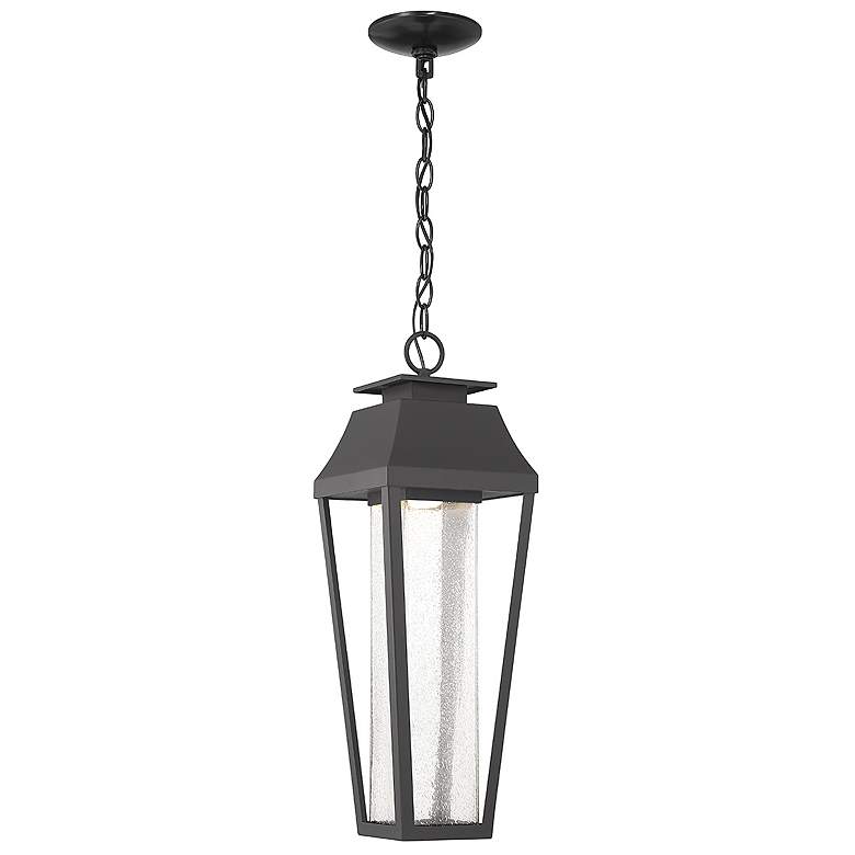 Image 1 Brookline LED Outdoor Dark Sky Hanging Lantern in Matte Black