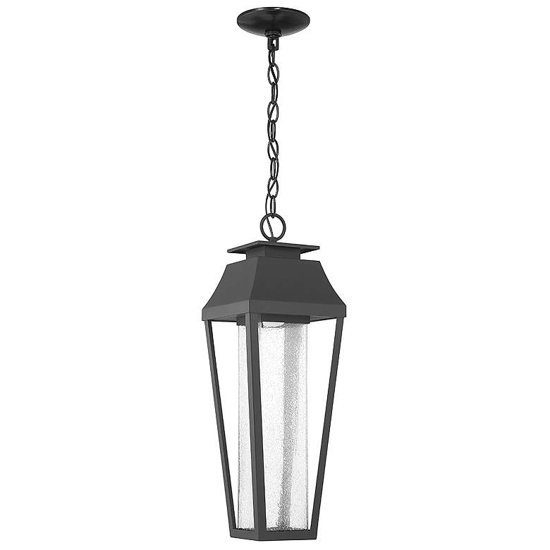 Image 2 Brookline LED Outdoor Dark Sky Hanging Lantern in Matte Black more views