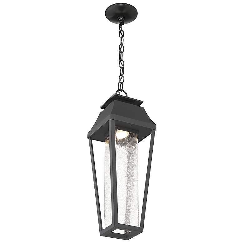 Image 5 Brookline LED Outdoor Dark Sky Hanging Lantern in Matte Black more views
