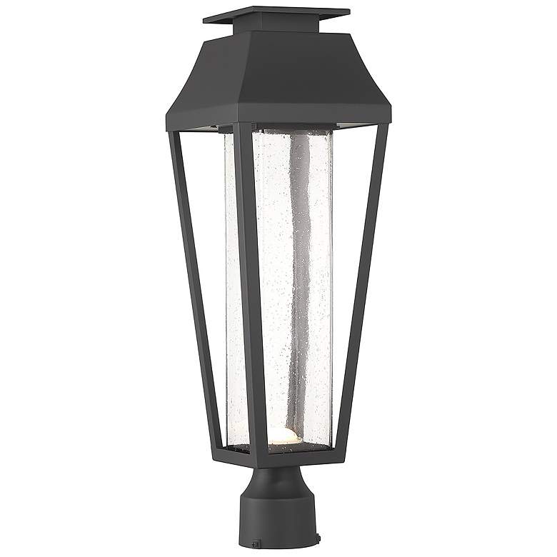 Image 1 Brookline LED Outdoor Post Lantern in Matte Black