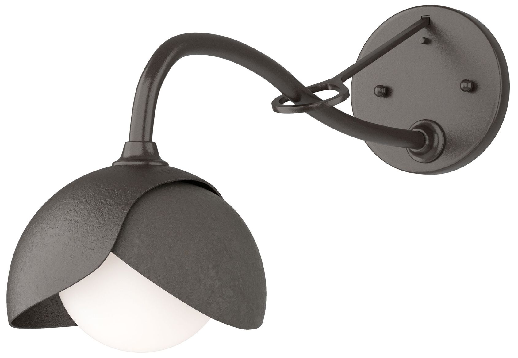 Brooklyn 1-Light Double Sconce Bronze Dark Smoke Opal Glass Made to Order