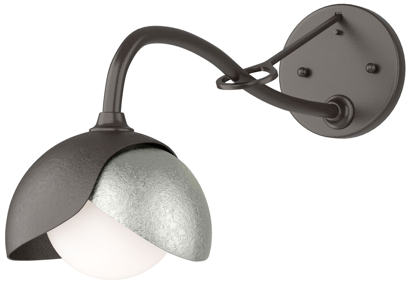 Brooklyn 1-Light Double Sconce Bronze Sterling Opal Glass Made to Order