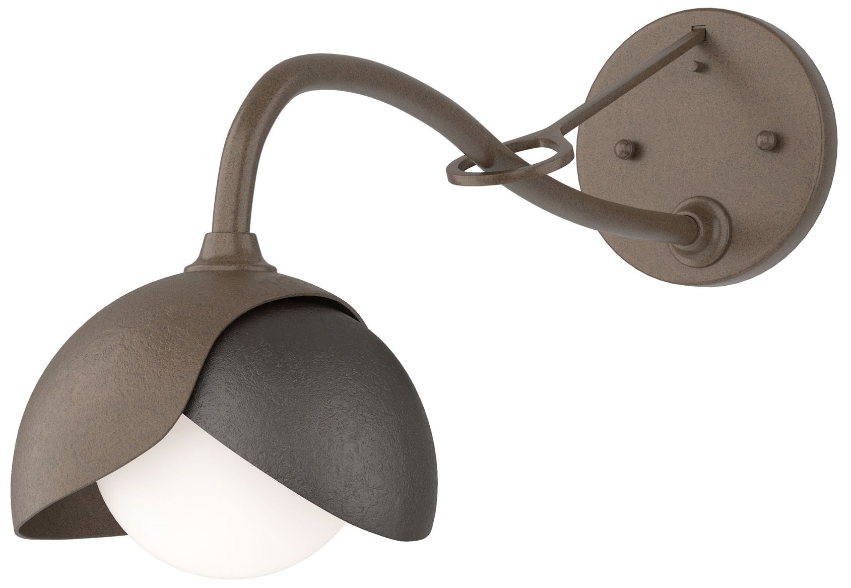 Brooklyn 1-Light Double Sconce Oil Rubbed Bronze Opal Glass Made to Order