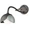Brooklyn 1-Light Double Shade Sconce - Bronze - Platinum - Opal Glass