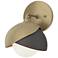 Brooklyn 1-Light Double Shade Sconce - Gold - Bronze - Opal Glass