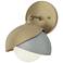 Brooklyn 1-Light Double Shade Sconce - Gold - Platinum - Opal Glass