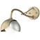 Brooklyn 1-Light Double Shade Sconce - Gold - Sterling - Opal Glass